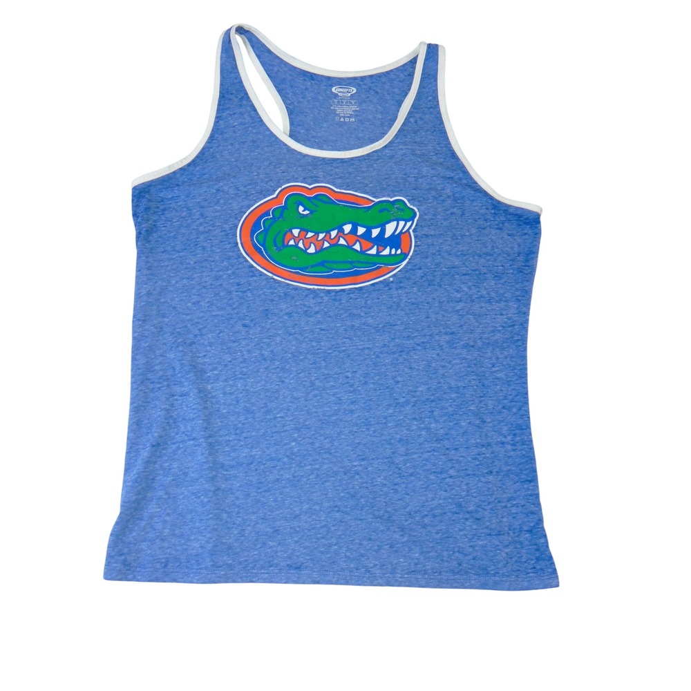 Concepts Sport Florida Gators Tank Top Womens Large Blue Heathered Racerback